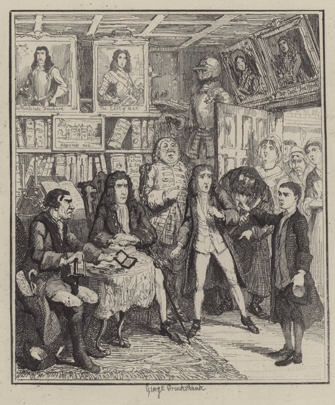 Jack Sheppard için çizim (gravür) by George (after) Cruikshank