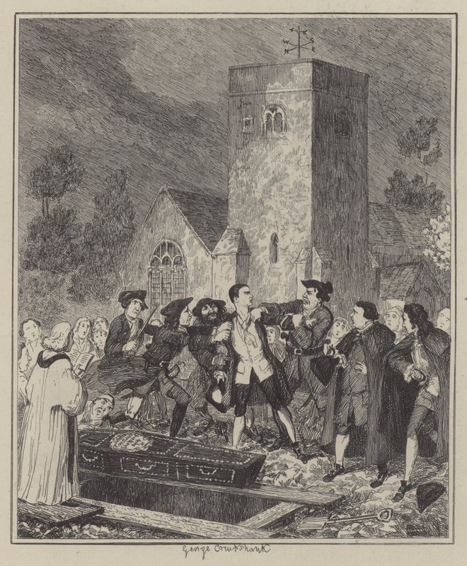 Jack Sheppard için çizim (gravür) by George (after) Cruikshank