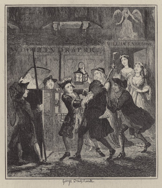 Jack Sheppard için çizim (gravür) by George (after) Cruikshank