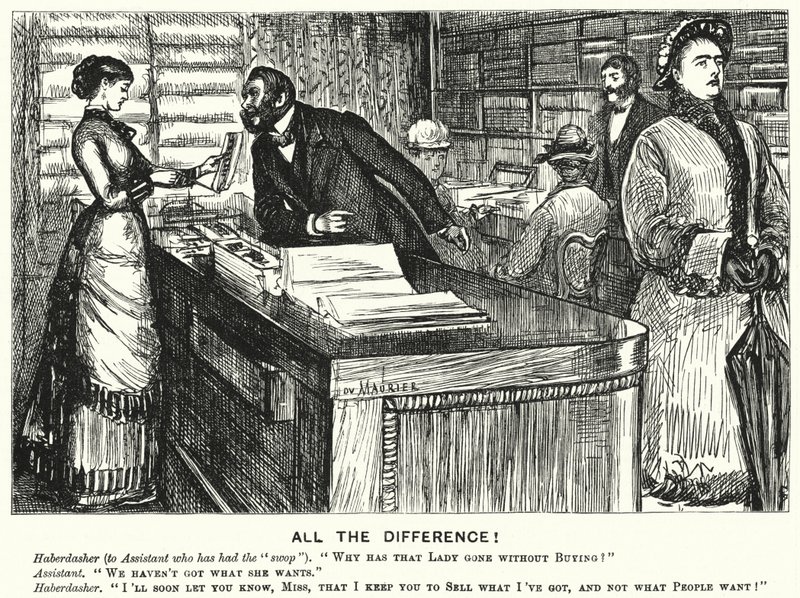 Punch karikatür: Tüm Fark! (Oymak) by George (after) Du Maurier