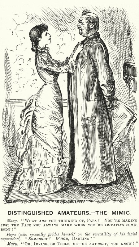Yumruk karikatürü: Değerli Amatörler - Mimik (gravür) by George (after) Du Maurier