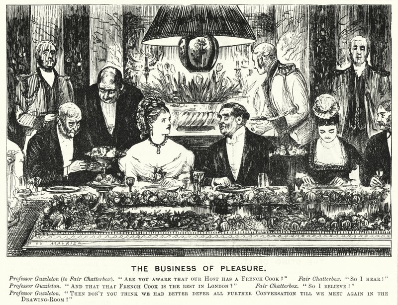 Punch karikatür: Zevk İşi (gravür) by George (after) Du Maurier