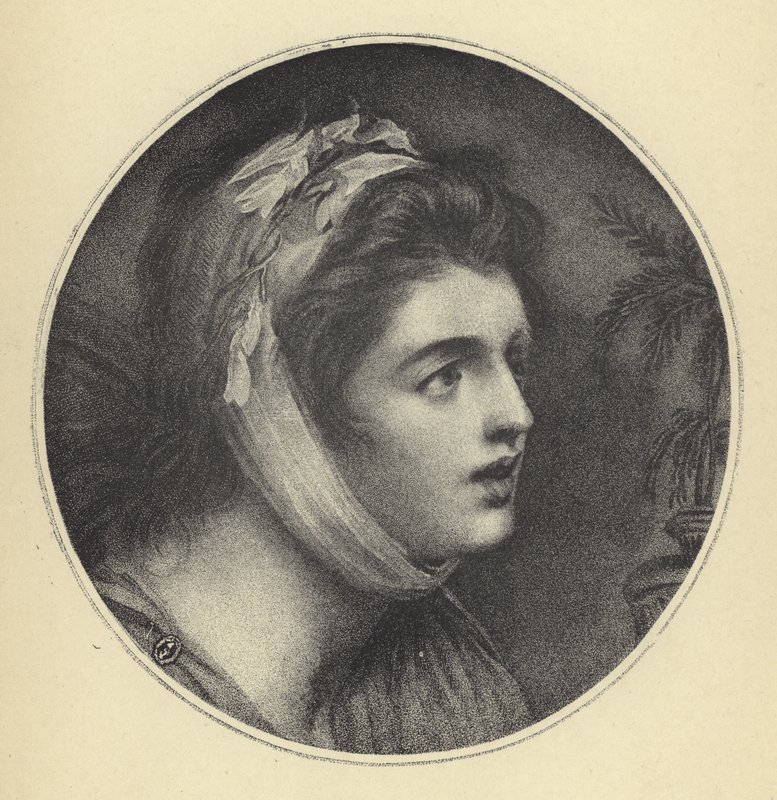 Duyarlılık olarak Lady Hamilton (gravür) by George (after) Romney