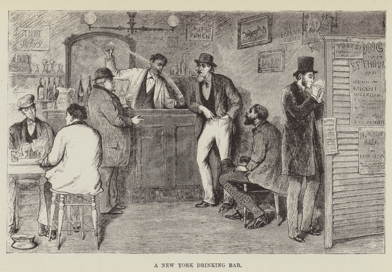 New York İçki Barı by George Augustus Sala