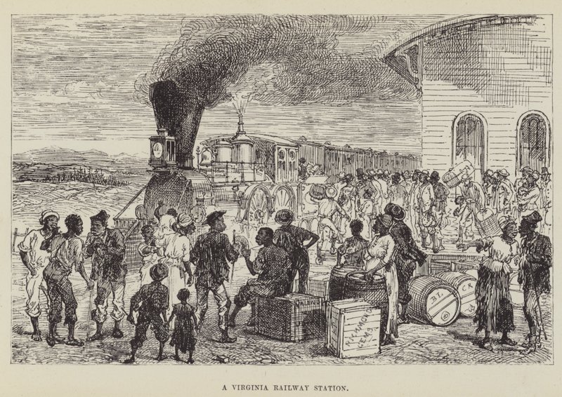 Bir Virginia Tren İstasyonu by George Augustus Sala
