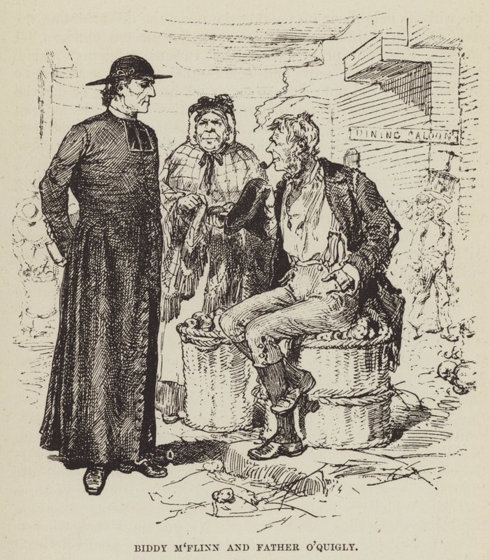 Biddy MFlinn ve Peder OQuigly by George Augustus Sala