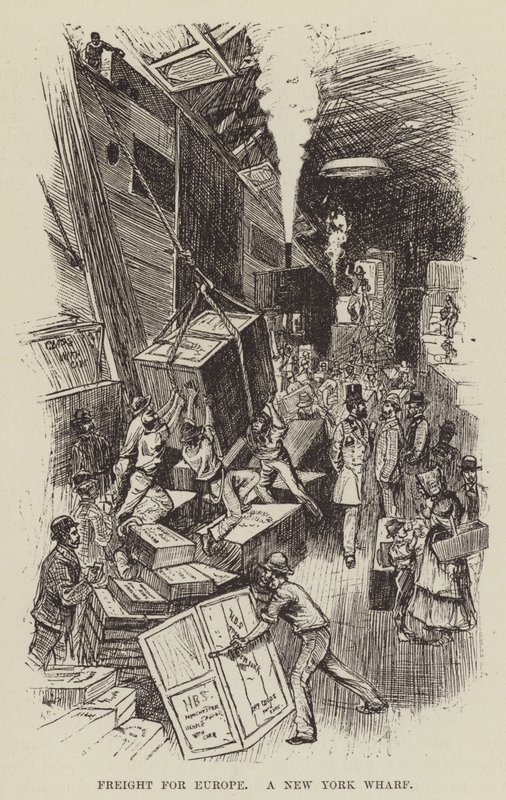 Avrupa için Navlun, Bir New York Rıhtımı by George Augustus Sala