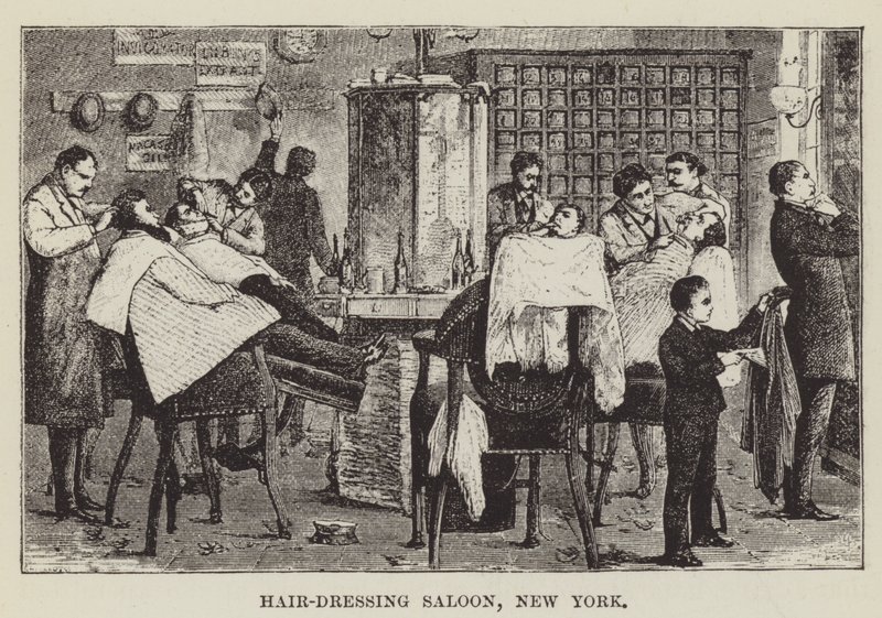 Kuaför Salonu, New York by George Augustus Sala
