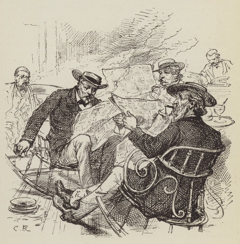 Kağıtları Okumak, Sandalyeleri Sallamak by George Augustus Sala