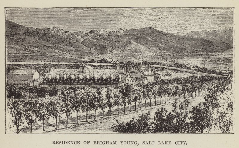 Brigham Young Rezidansı, Salt Lake City by George Augustus Sala