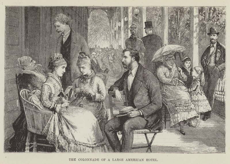 Büyük Bir Amerikan Otelinin Kolonatı by George Augustus Sala