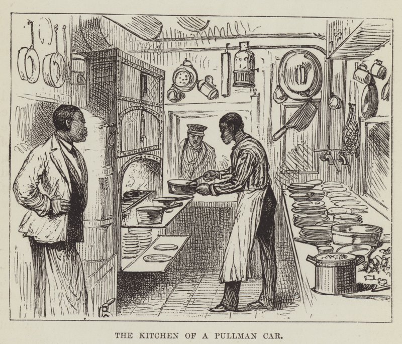 Bir Pullman Arabasının Mutfağı by George Augustus Sala