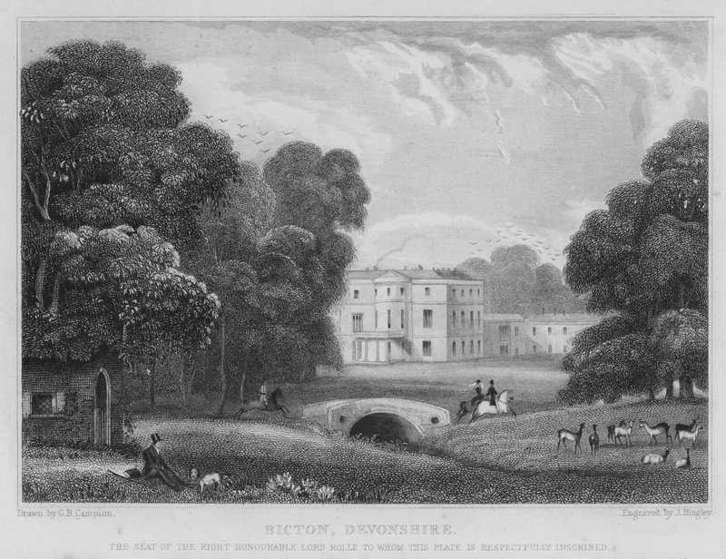 Bicton, Devonshire (gravür) by George Bryant Campion