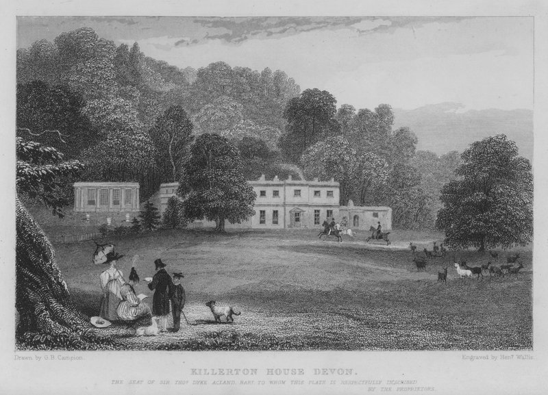 Killerton House, Devon (gravür) by George Bryant Campion