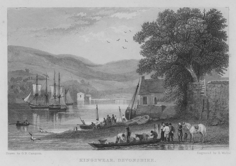 Kingswear, Devonshire (gravür) by George Bryant Campion