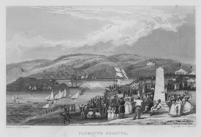 Plymouth Regatta (gravür) by George Bryant Campion