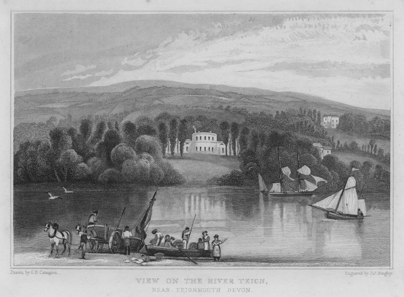 Teignmouth, Devon (gravür) yakınlarındaki Teign Nehri üzerinde görüntüleyin by George Bryant Campion