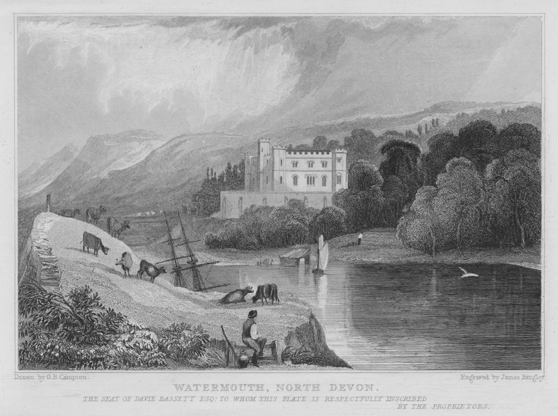 Watermouth, Kuzey Devon (gravür) by George Bryant Campion