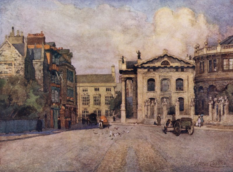 Oxford: Broad Street (renkli taş) by George Carline
