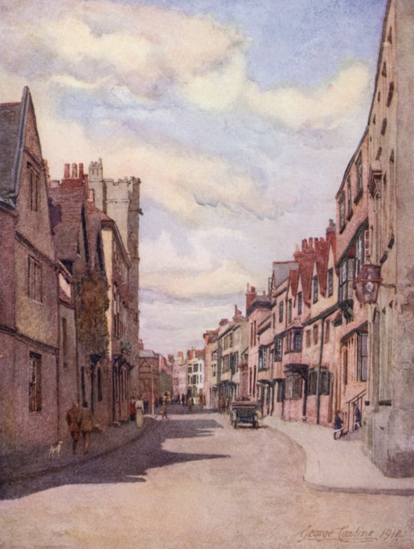 Oxford: Holywell Caddesi (renkli taş) by George Carline
