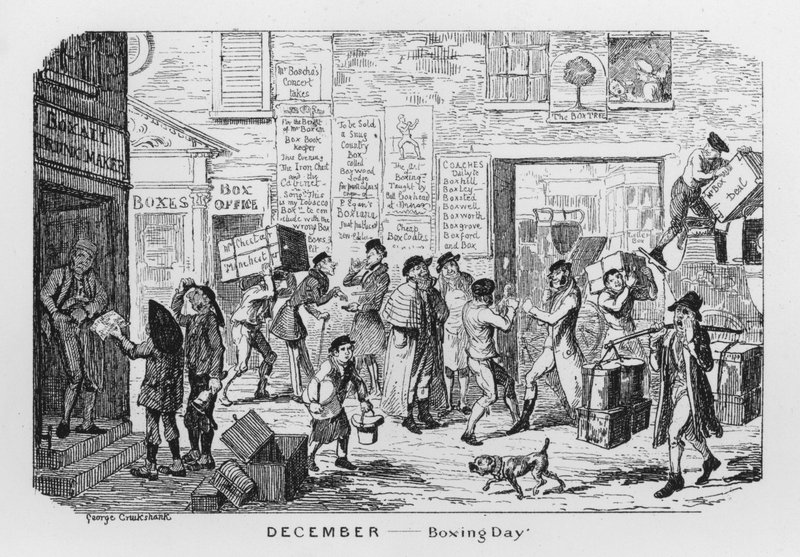 Boks Günü (gravür) by George Cruikshank