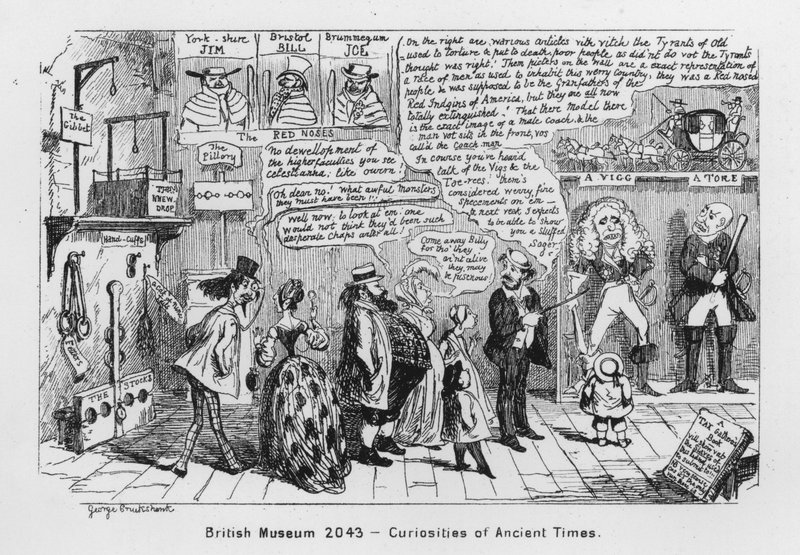 British Museum 2043, Antik Çağın Merakları (gravür) by George Cruikshank