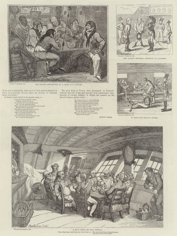 Kraliyet Deniz Sergisinde Esprili Sanat by George Cruikshank
