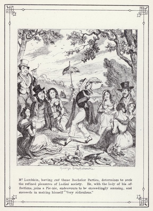 Bekarın Kendi Kitabı veya Bay Lambkin'in Gelişimi (Gent) için İllüstrasyon (gravür) by George Cruikshank
