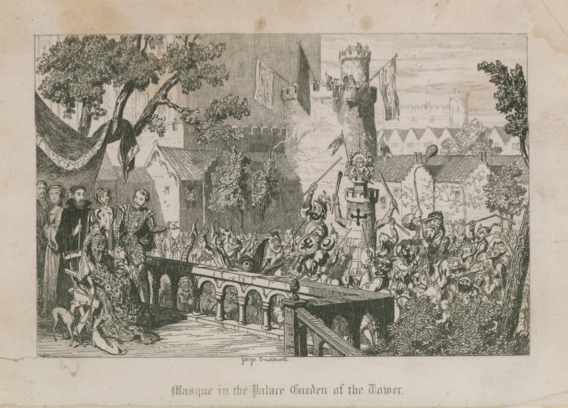 Kulenin Saray Bahçesinde Maske by George Cruikshank