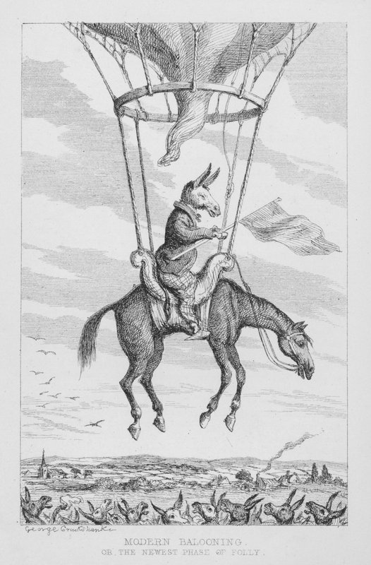 Modern Balooning veya Deliliğin En Yeni Aşaması by George Cruikshank