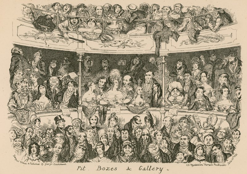 Çukur, kutular ve galeri by George Cruikshank