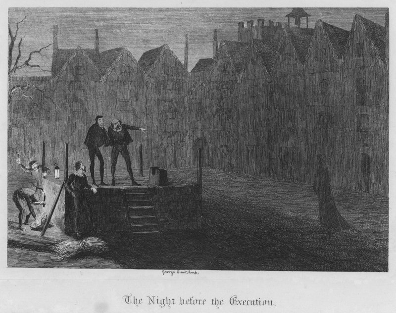 İnfazdan Önceki Gece (gravür) by George Cruikshank