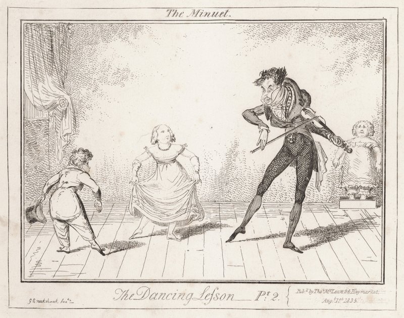 Dans dersi: Minuet by George Cruikshank