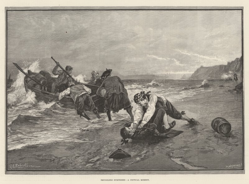 Kaçakçılar şaşırttı, Kritik An by George Edward Robertson