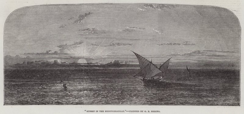 Akdeniz'de gün batımı by George Edwards Hering