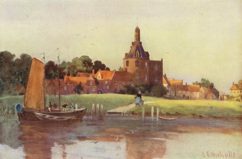 Enkhuizen Kasabasından Bir Görünüm by George Franck Nicholls