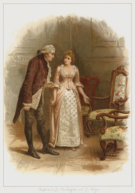 Sophia, Lady Newdegate ve Sir Roger (renkli taş) by George Goodwin Kilburne