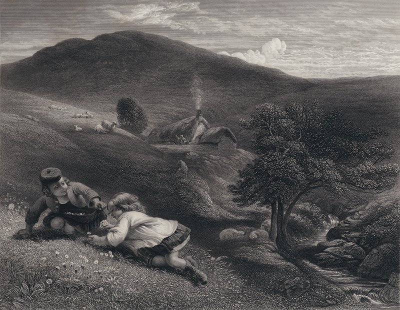 Robert Burns tarafından Auld Lang Syne için İllüstrasyon by George Harvey