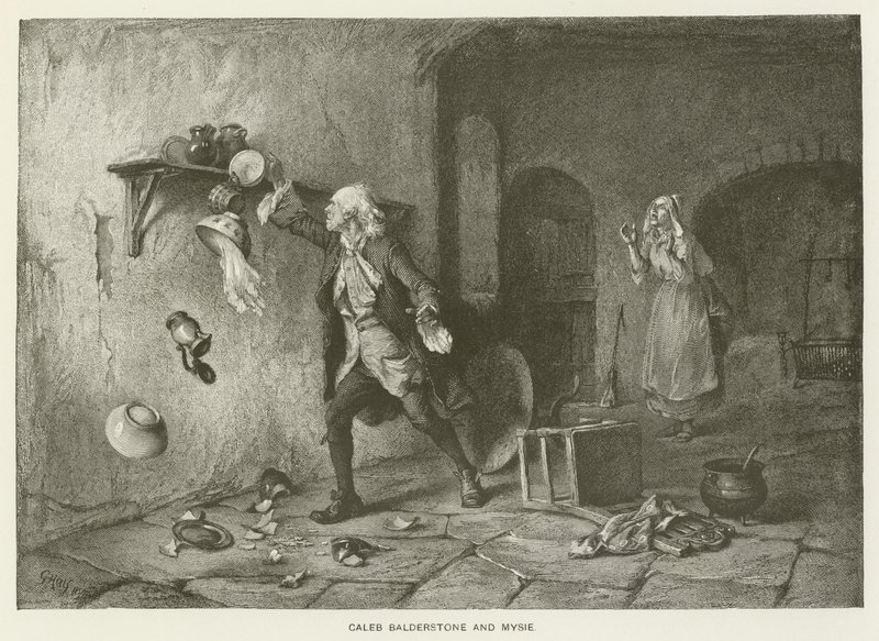 Caleb Balderstone ve Mysie by George Hay