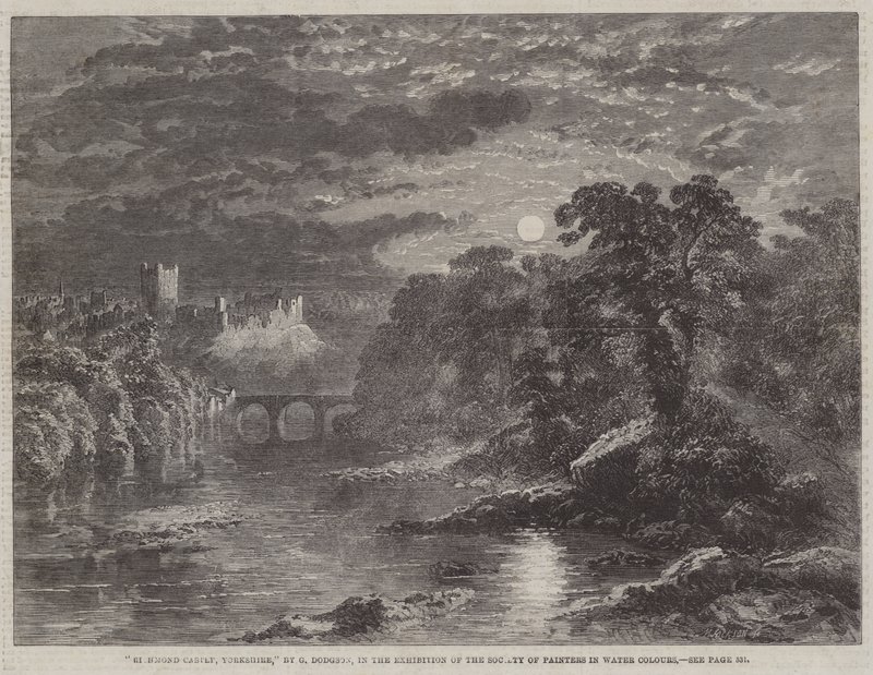 Richmond Kalesi, Yorkshire by George Haydock Dodgson