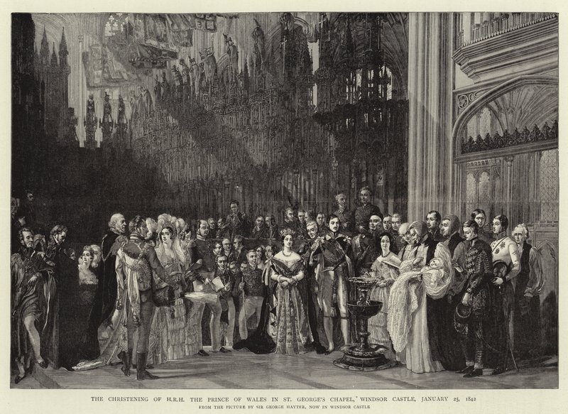 Galler Prensi'nin St George Şapeli'nde Vaftiz Edilmesi, Windsor Kalesi, 25 Ocak 1842 by George Hayter