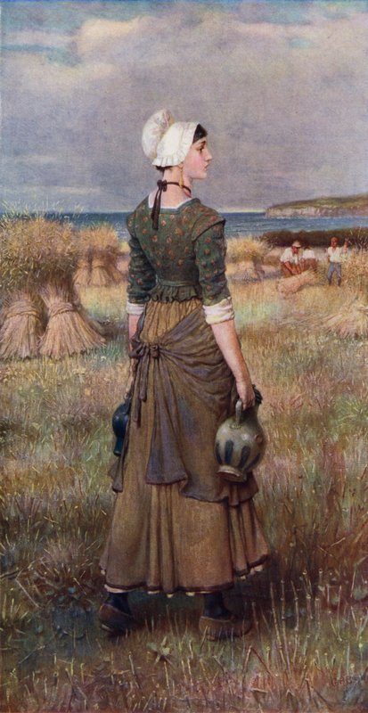 Evangeline (renkli taş) by George Henry (after) Boughton