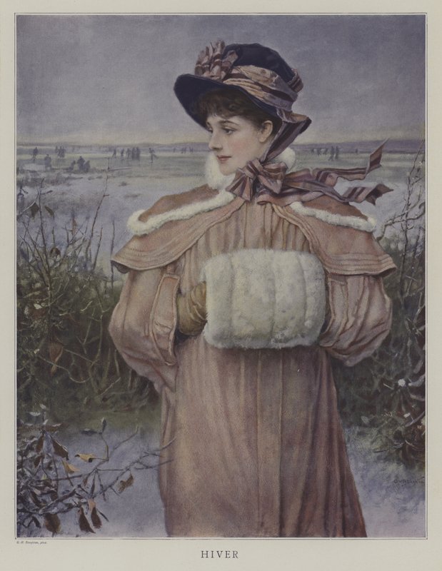 Hiver (Kış) (renkli taş) by George Henry (after) Boughton