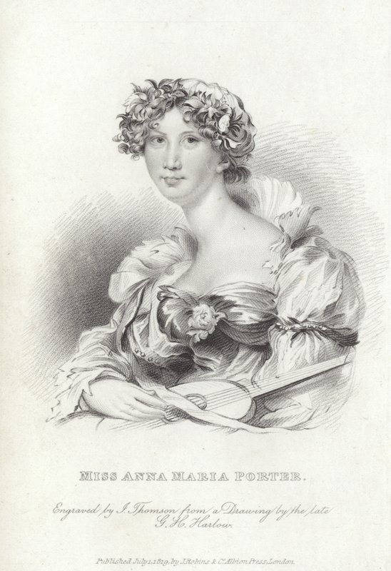 Anna Maria Porter, İngiliz şair ve romancı by George Henry (after) Harlow