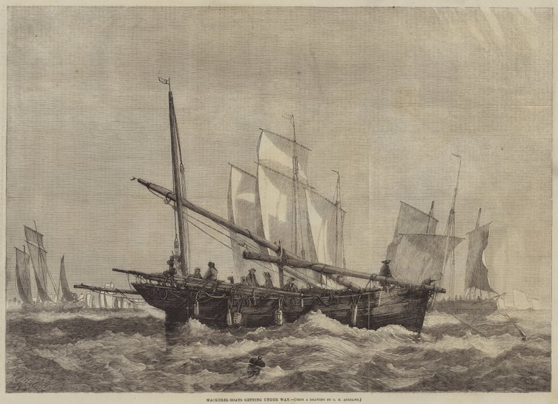 Uskumru-Tekneler yola çıkıyor by George Henry Andrews