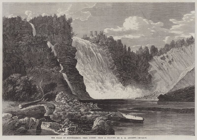 Quebec yakınlarındaki Montmorency Şelaleleri by George Henry Andrews