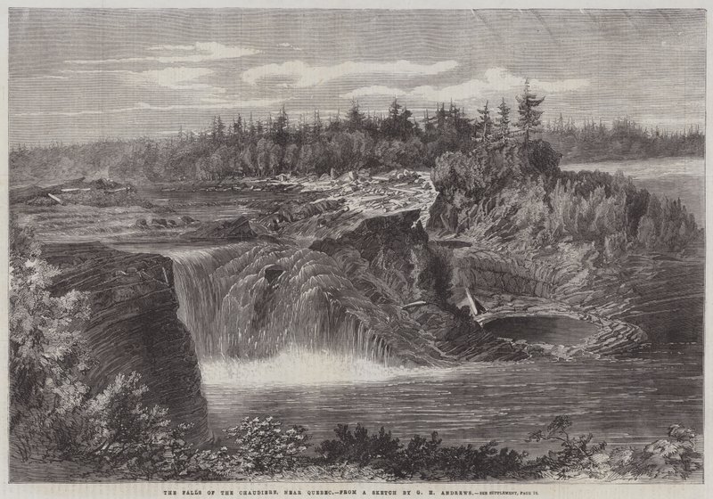 Quebec yakınlarındaki Chaudiere Şelaleleri by George Henry Andrews