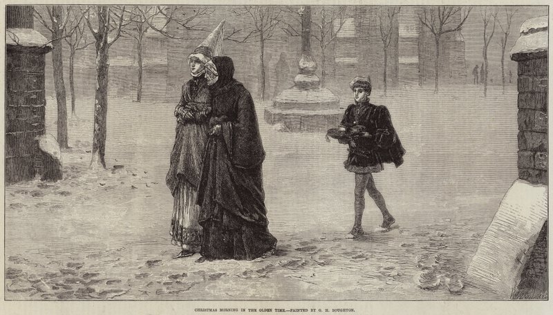 Eski Zamanda Noel Sabahı by George Henry Boughton
