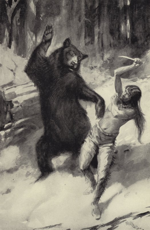 Scarfaces Ayı ile Mücadele by George Henry Evison
