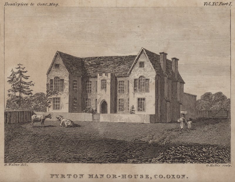 Pyrton Malikanesi, Oxfordshire (gravür) by George Hollis